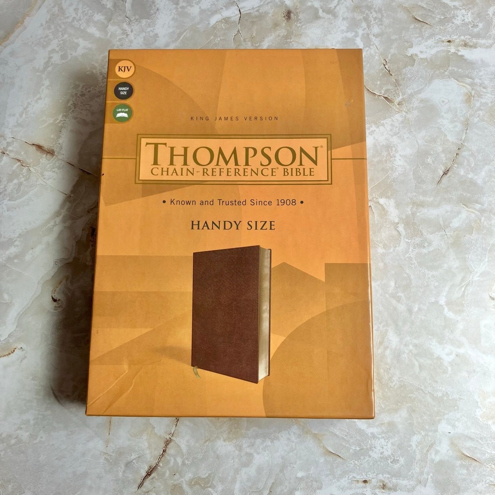 Thompson Chain-Reference Bible KJV Leathersoft Brown Red Letter Handy Size
